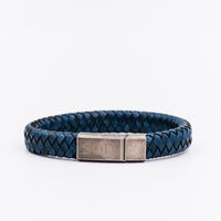SON armband / blátt leður